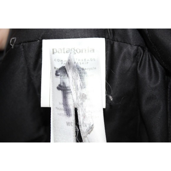 Patagonia Downtown Jacket Hooded Puffer Black Down Coat Womens Size Large H14287 - Picture 6 of 15